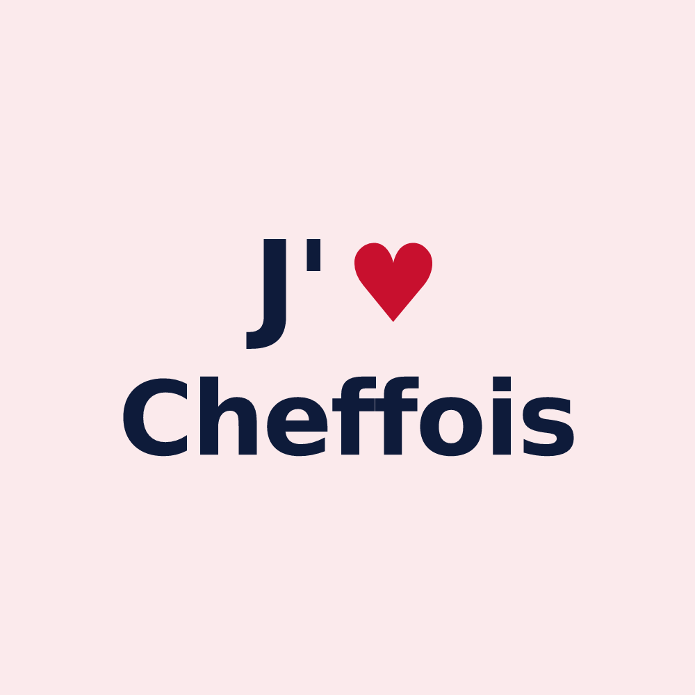 Magnet personnalisé Cheffois — design J'aime Cheffois