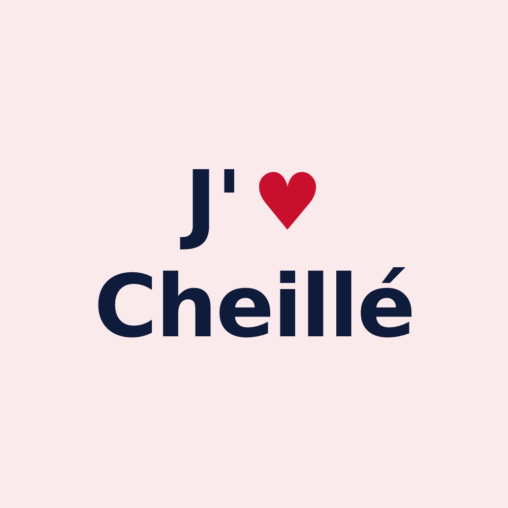 Magnet personnalisé Cheillé — design J'aime Cheillé
