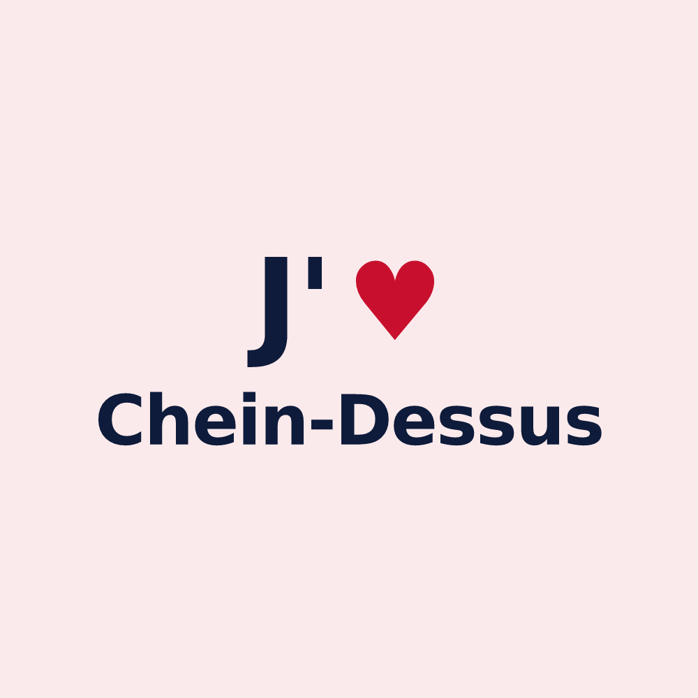 Magnet personnalisé Chein-Dessus — design J'aime Chein-Dessus