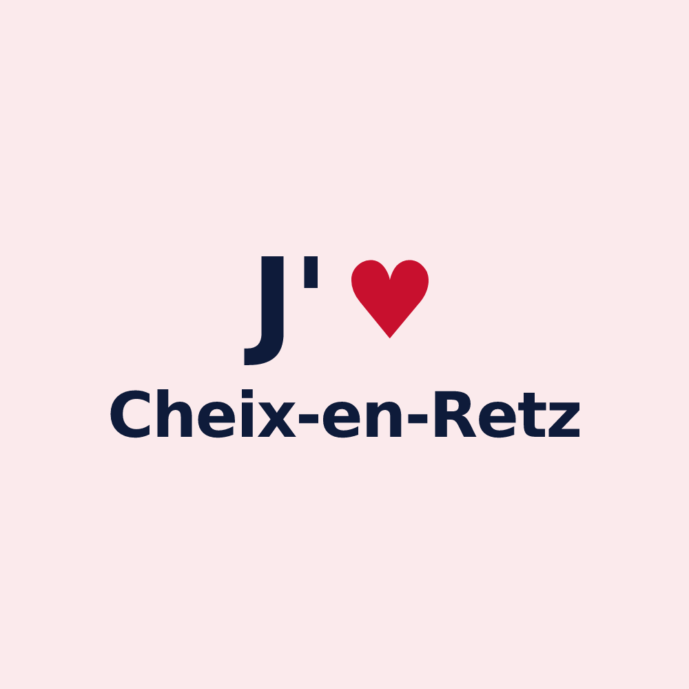 Magnet personnalisé Cheix-en-Retz — design J'aime Cheix-en-Retz