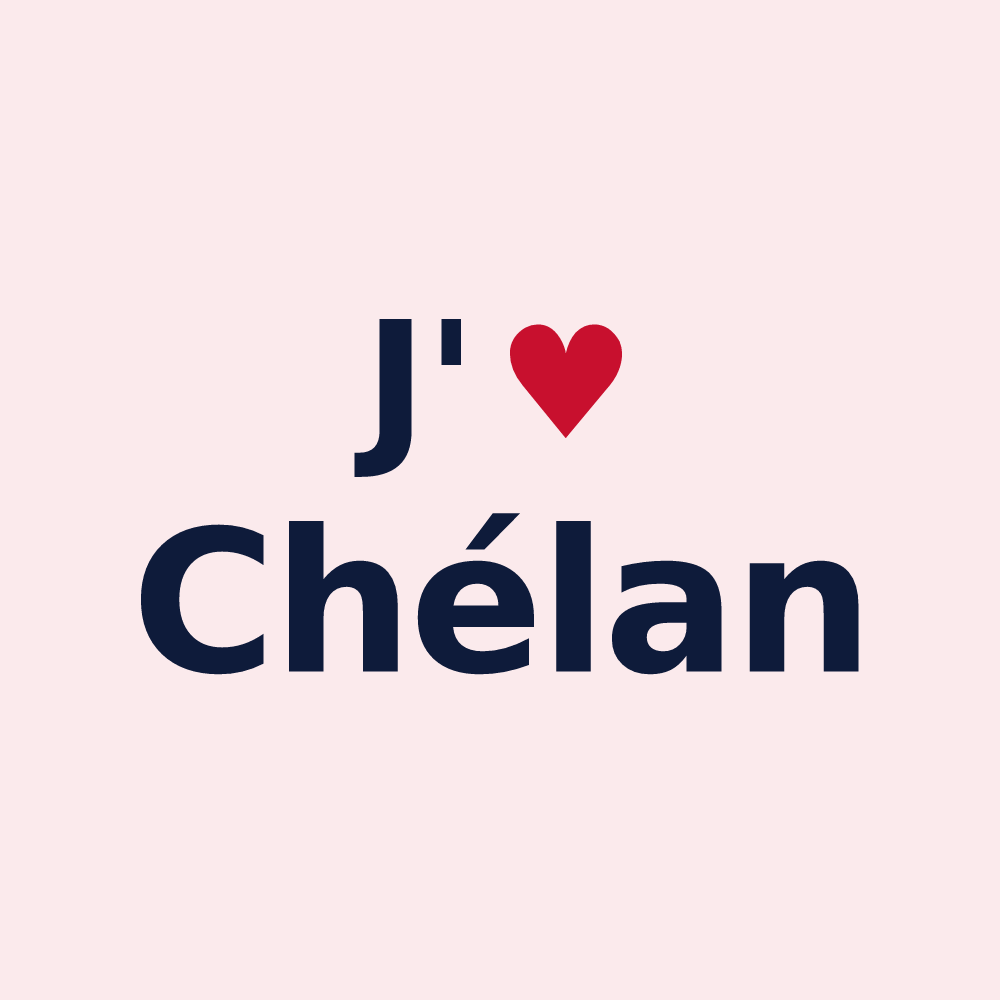 Magnet personnalisé Chélan — design J'aime Chélan
