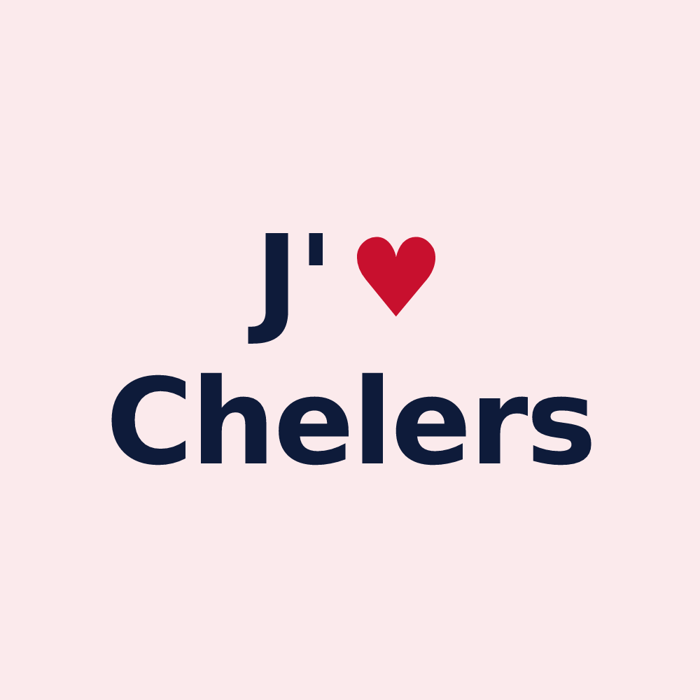 Magnet personnalisé Chelers — design J'aime Chelers