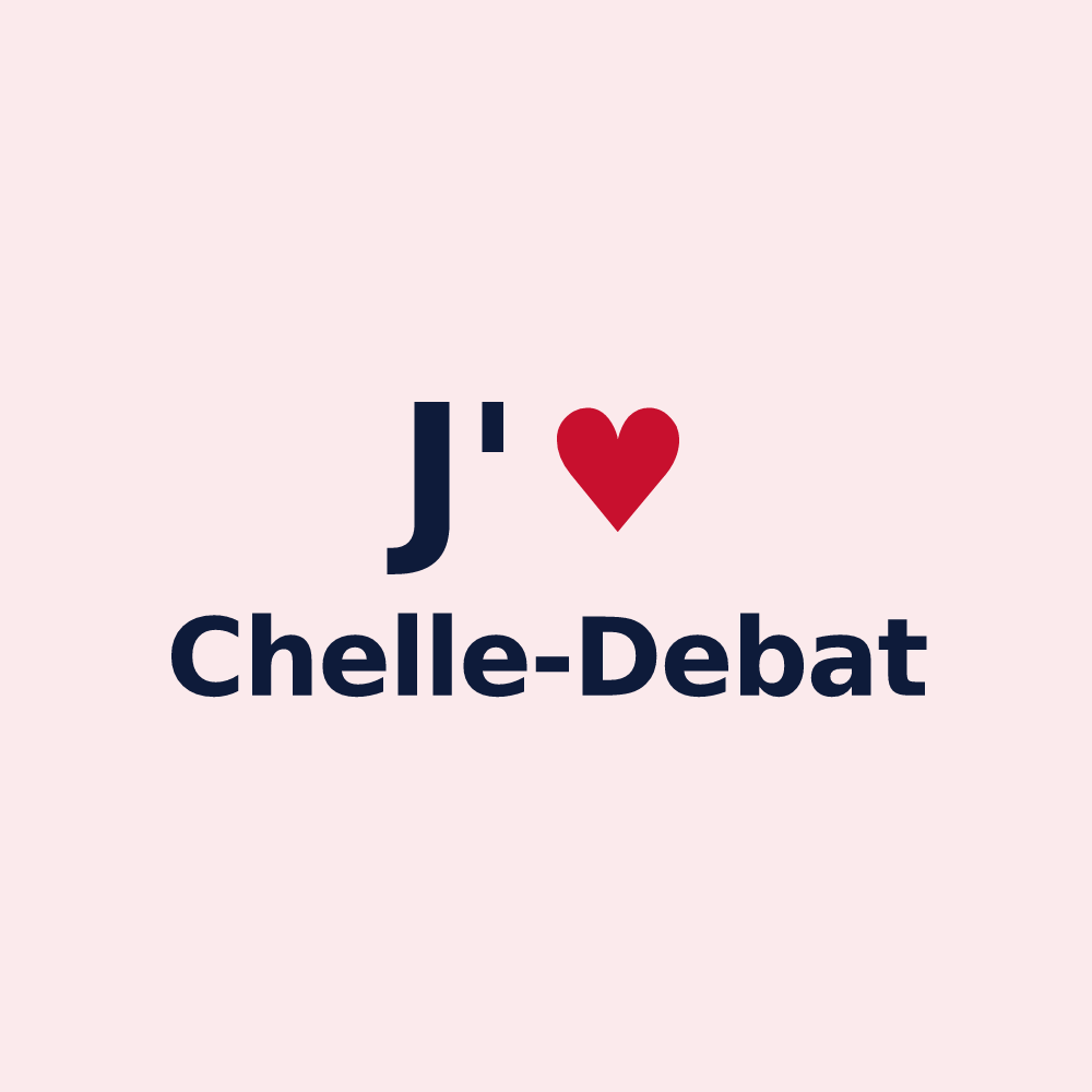 Magnet personnalisé Chelle-Debat — design J'aime Chelle-Debat