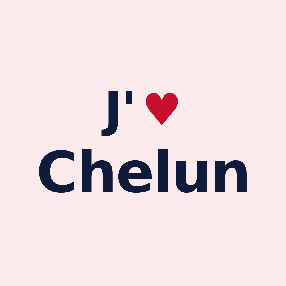 Magnet personnalisé Chelun — design J'aime Chelun