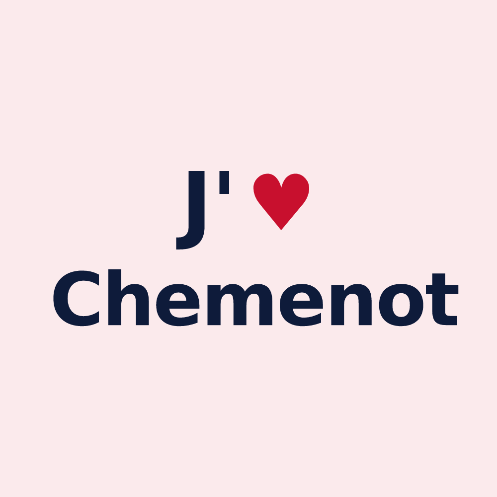 Magnet personnalisé Chemenot — design J'aime Chemenot