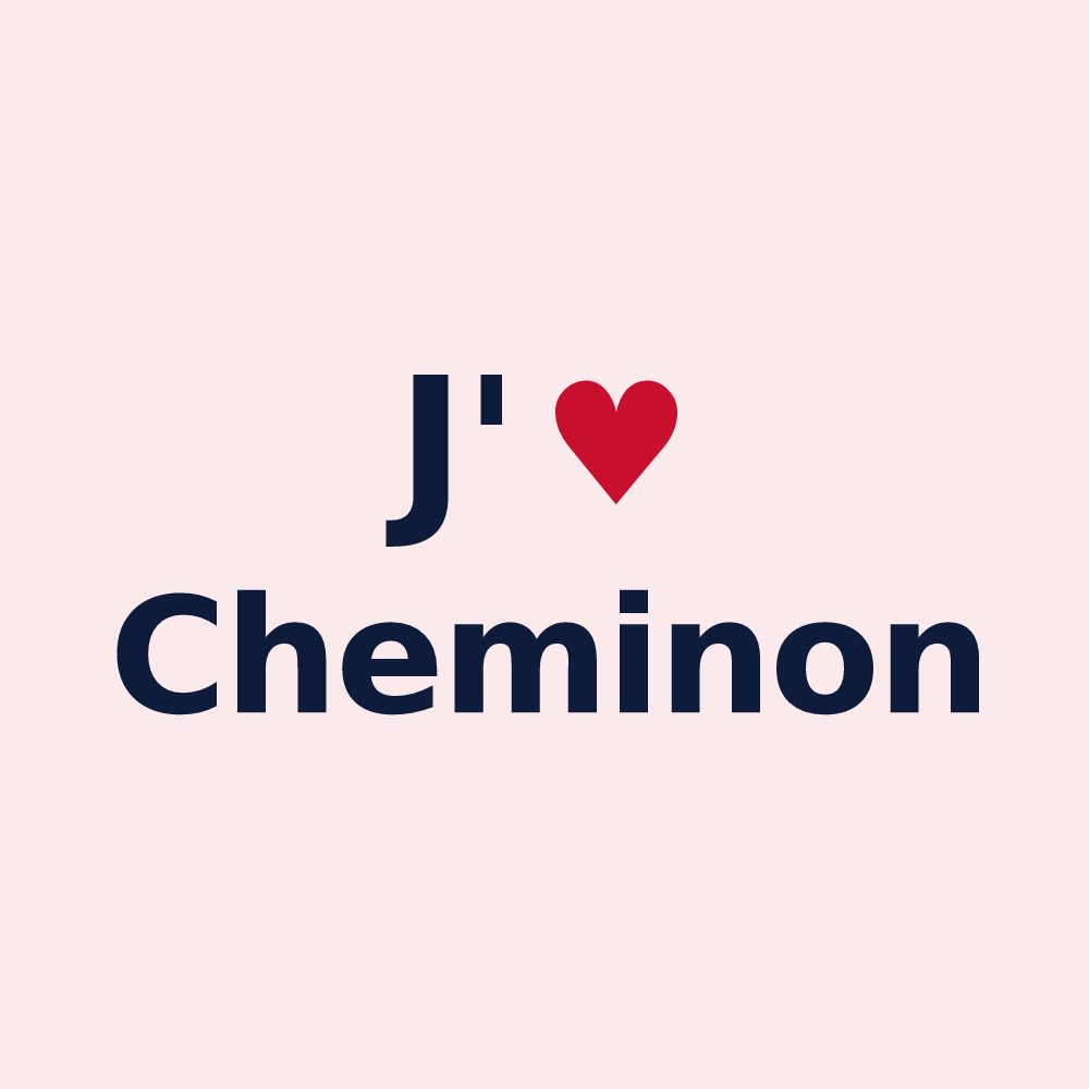 Magnet personnalisé Cheminon — design J'aime Cheminon