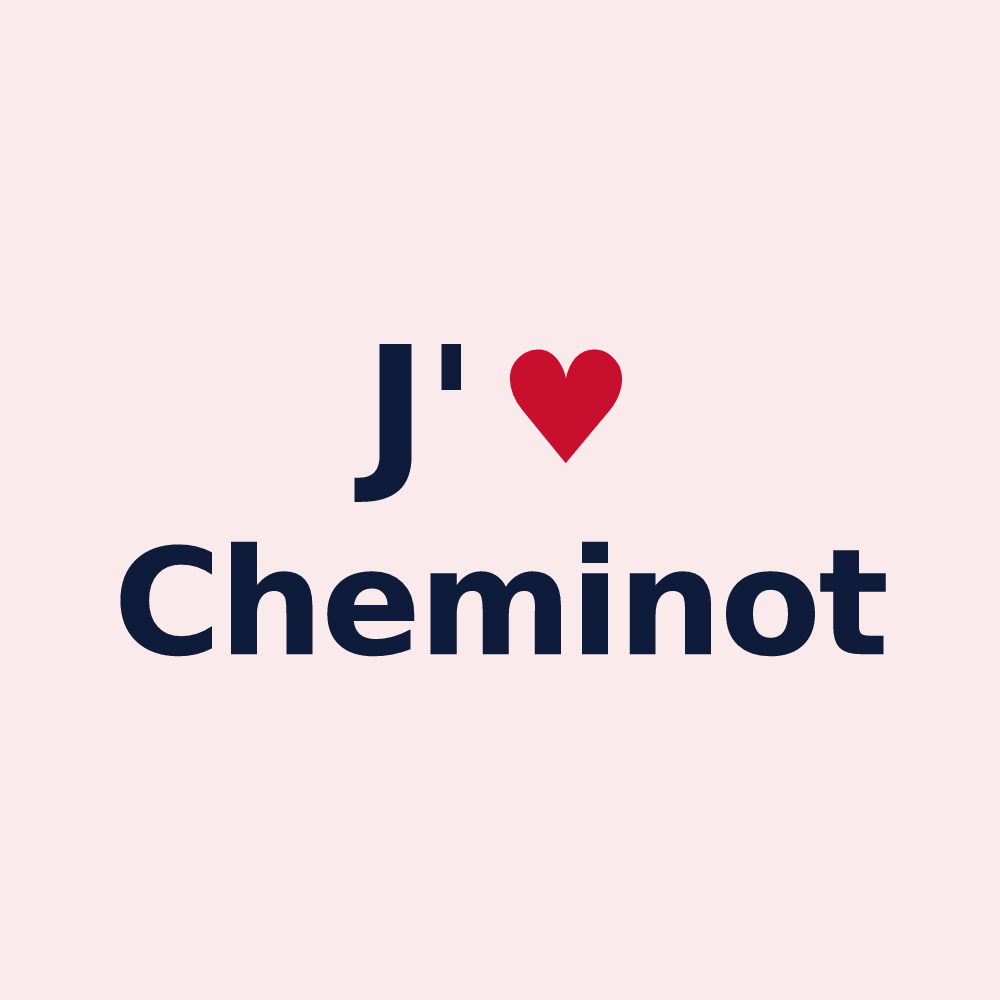 Magnet personnalisé Cheminot — design J'aime Cheminot