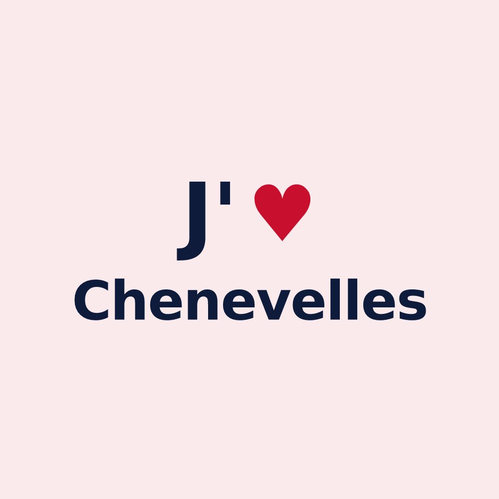 Magnet personnalisé Chenevelles — design J'aime Chenevelles