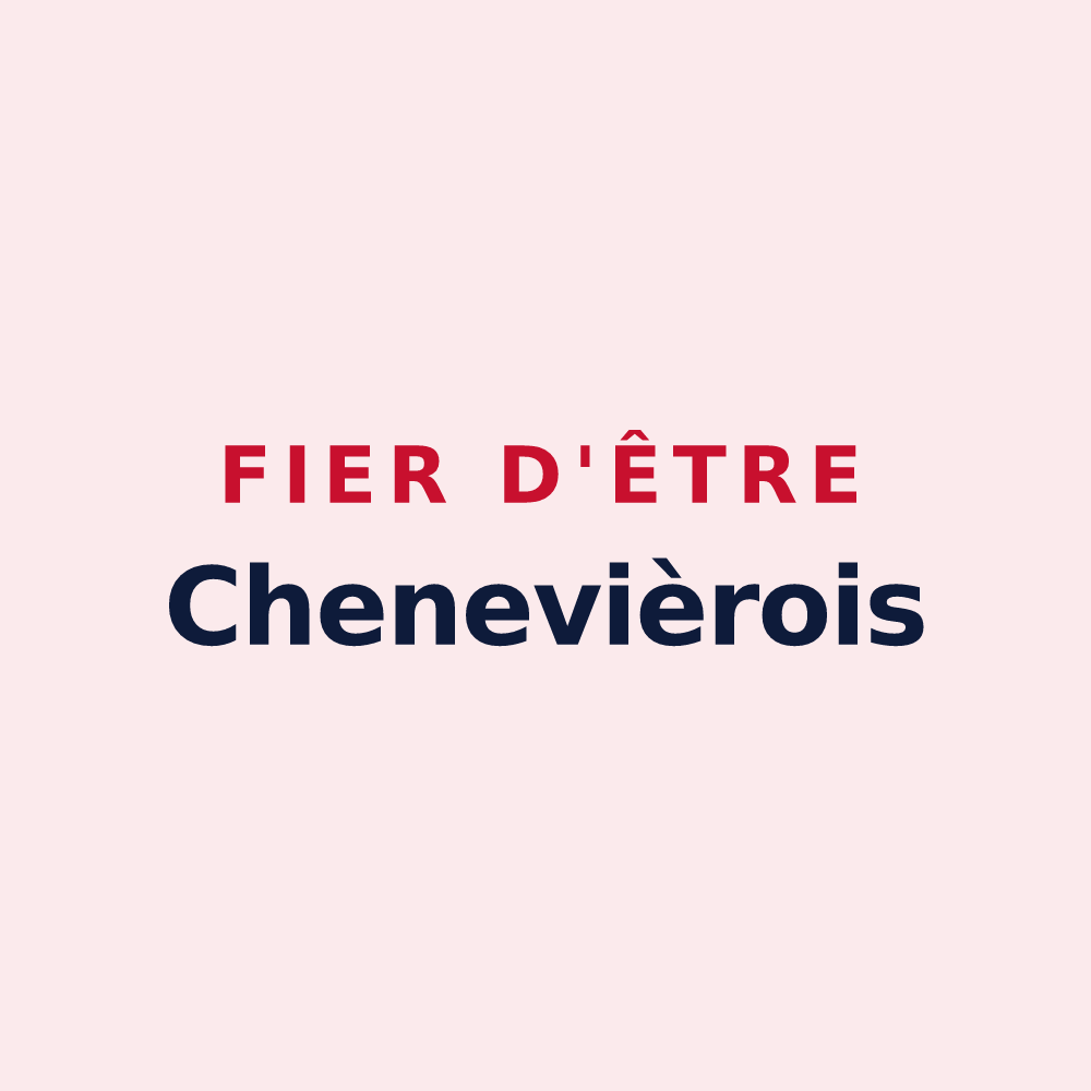 Magnet « Fier d'être Chenevièrois » — design pour Chenevières
