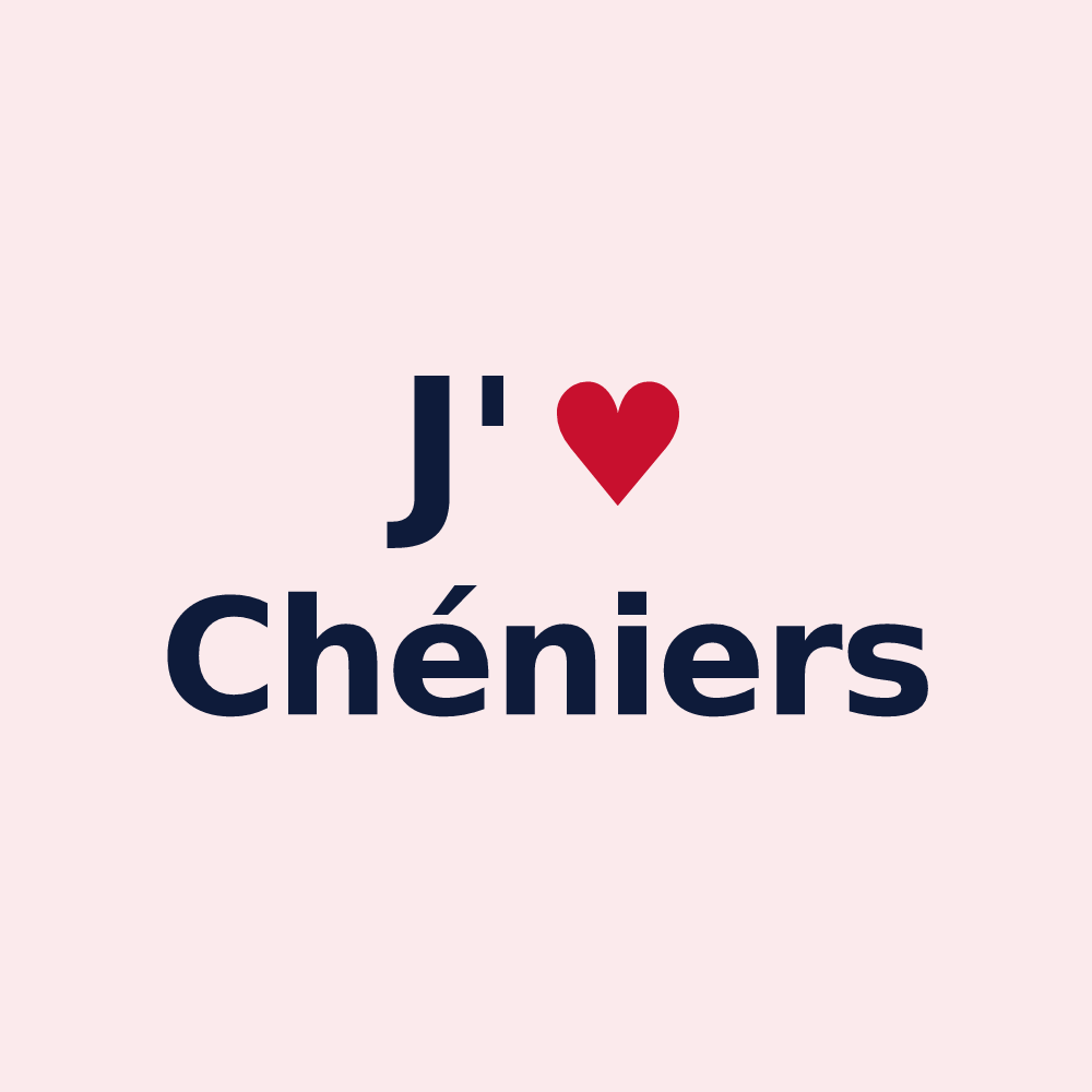 Magnet personnalisé Chéniers — design J'aime Chéniers