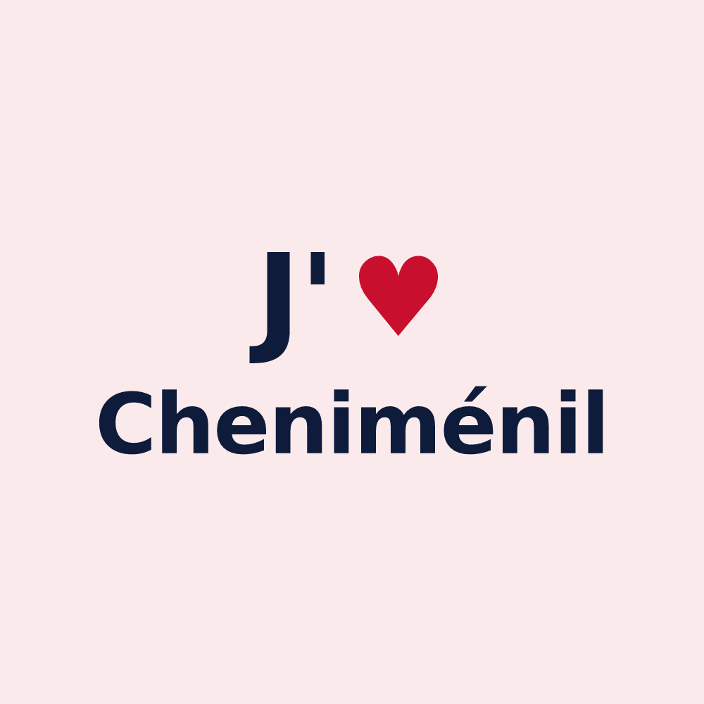 Magnet personnalisé Cheniménil — design J'aime Cheniménil