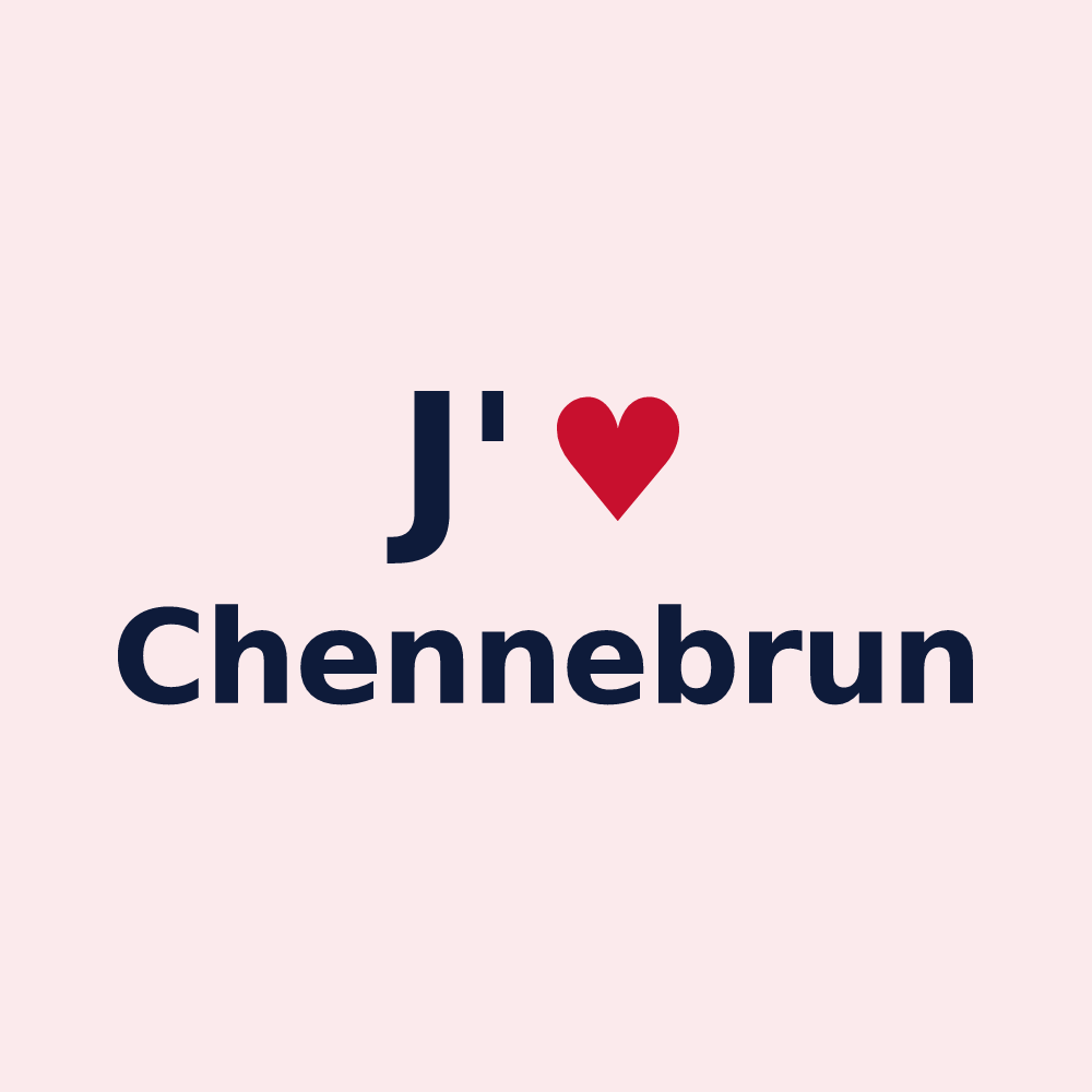 Magnet personnalisé Chennebrun — design J'aime Chennebrun