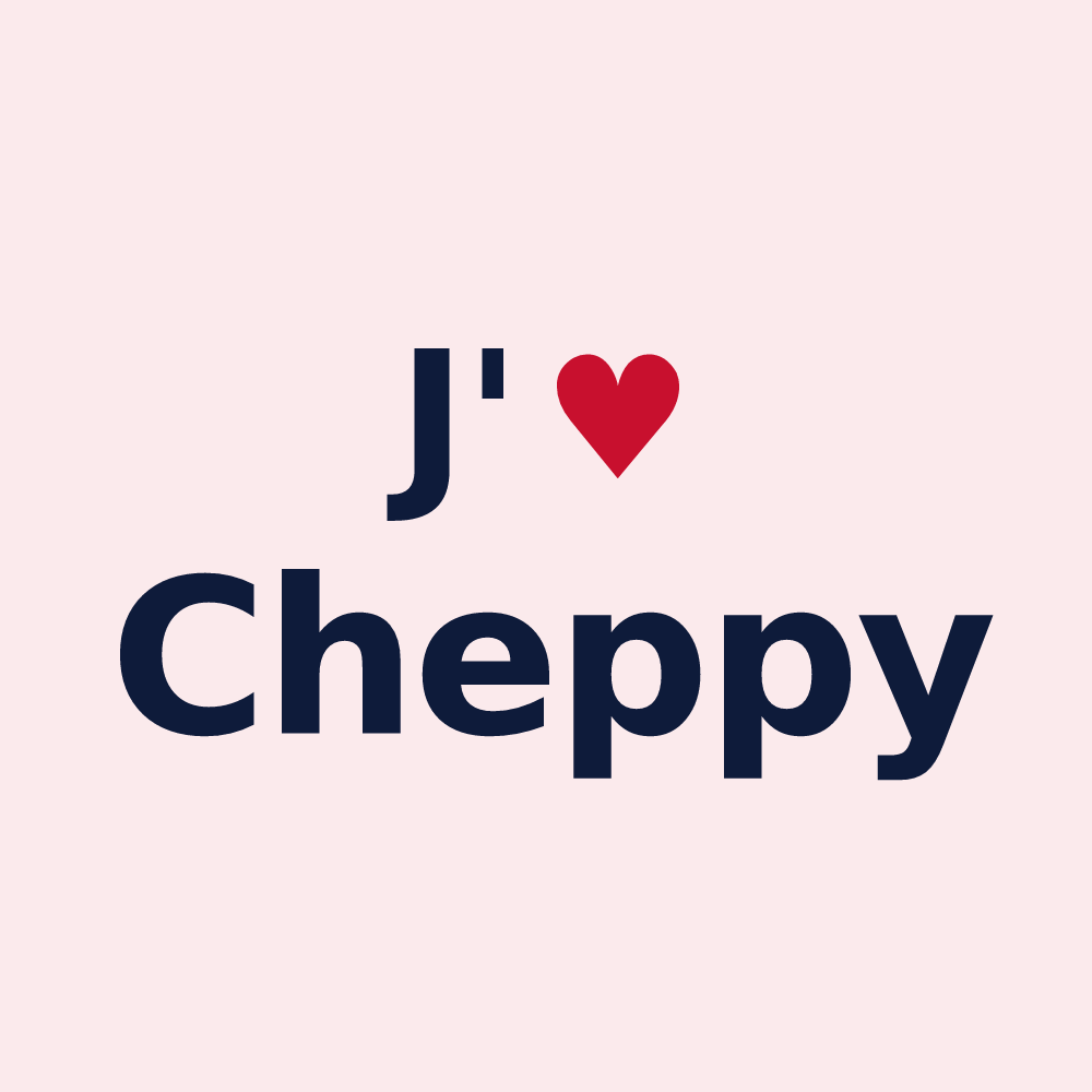 Magnet personnalisé Cheppy — design J'aime Cheppy