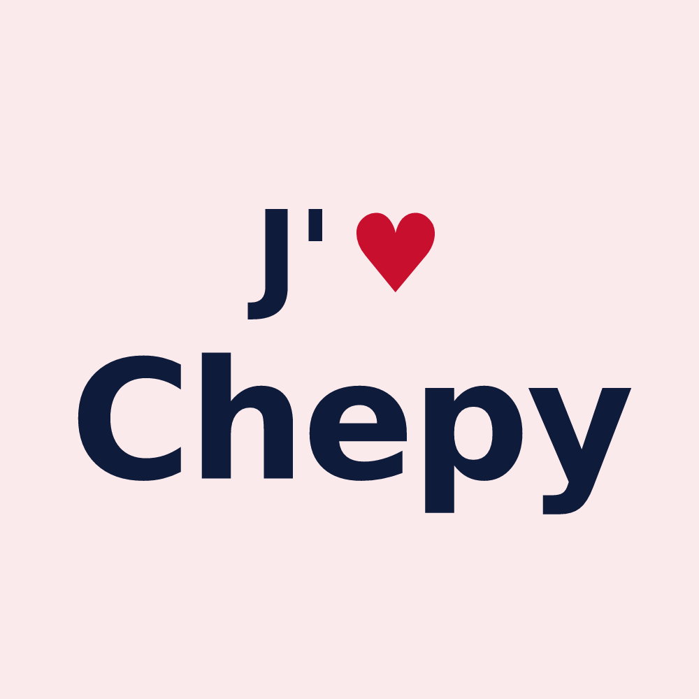 Magnet personnalisé Chepy — design J'aime Chepy
