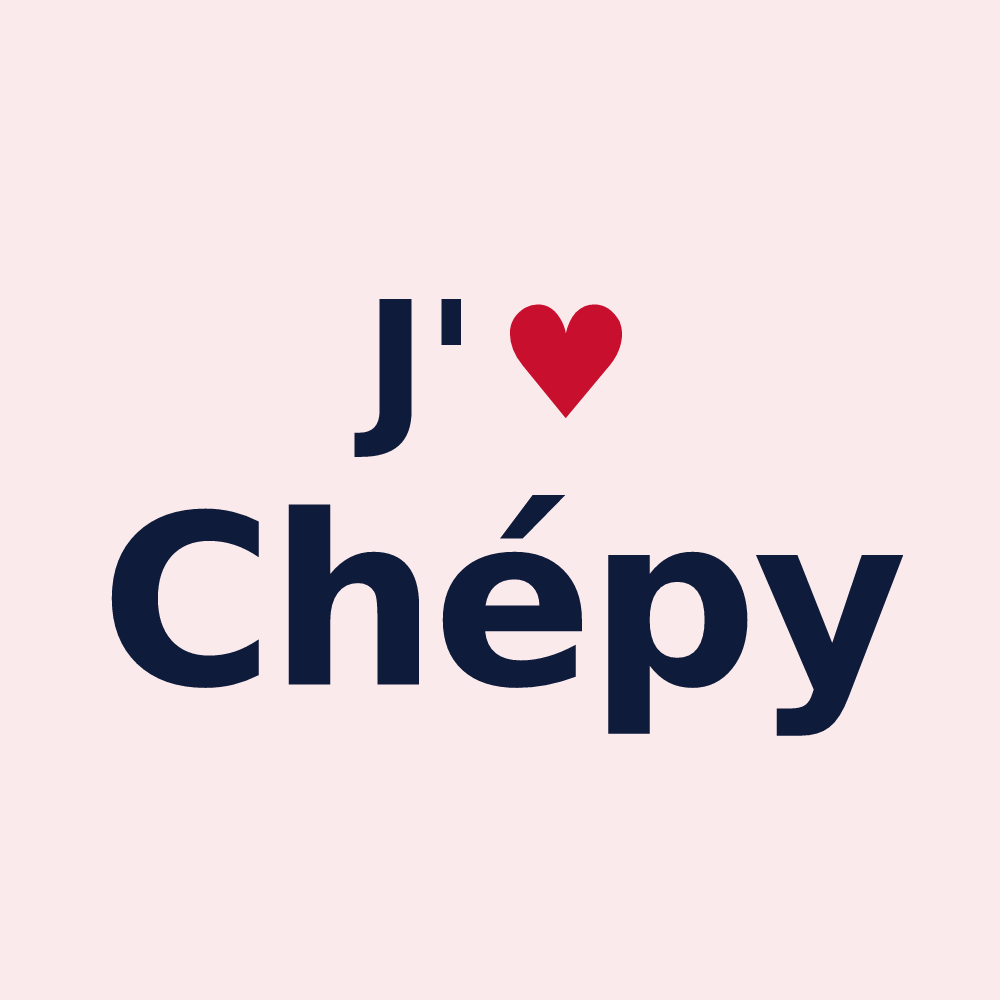 Magnet personnalisé Chépy — design J'aime Chépy