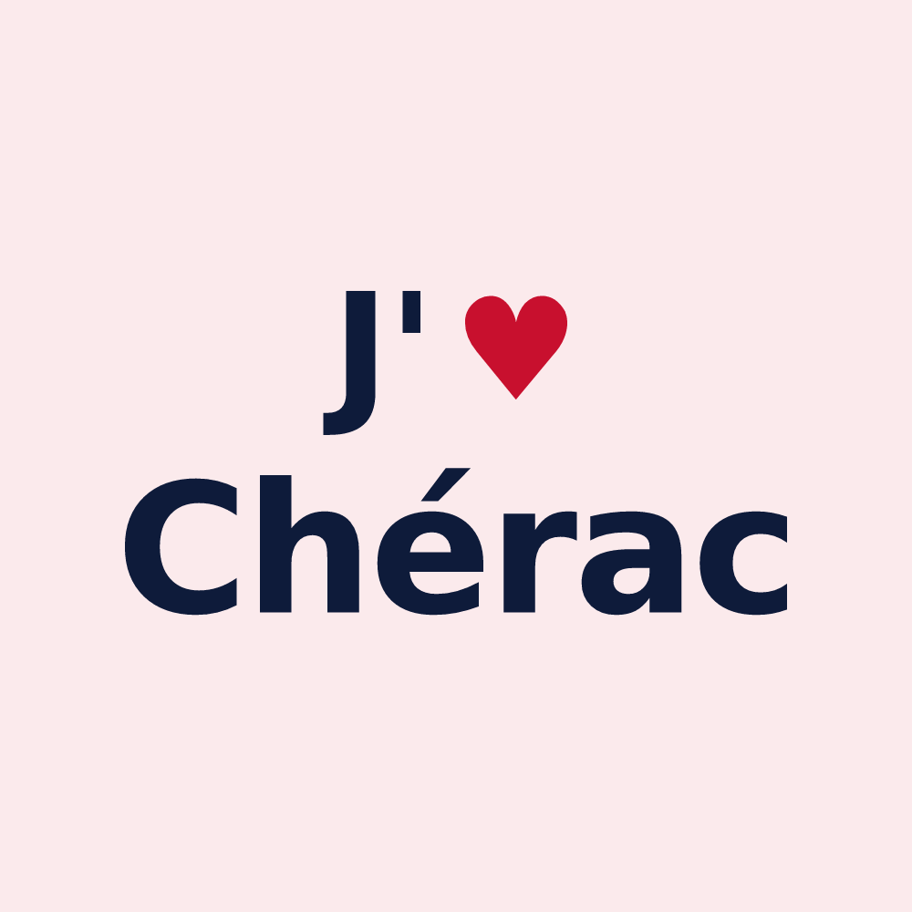 Magnet personnalisé Chérac — design J'aime Chérac