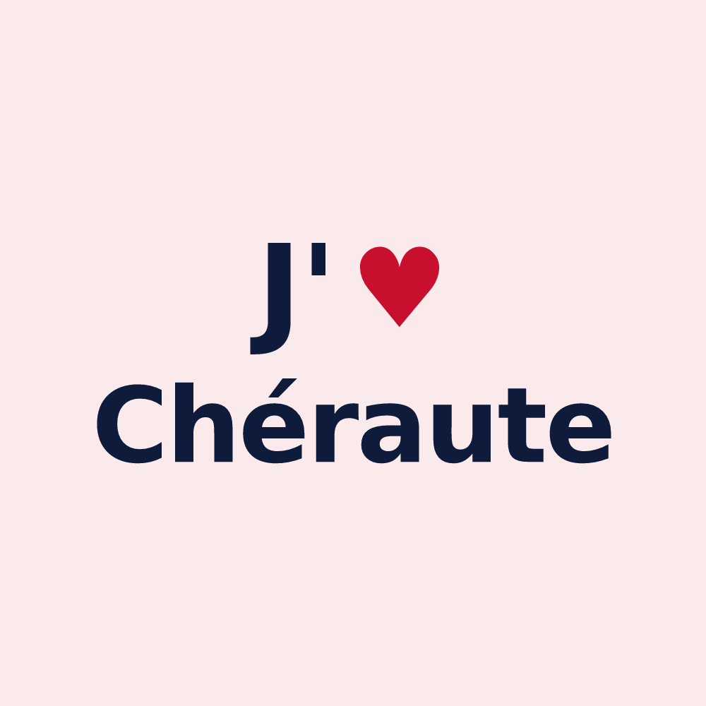 Magnet personnalisé Chéraute — design J'aime Chéraute