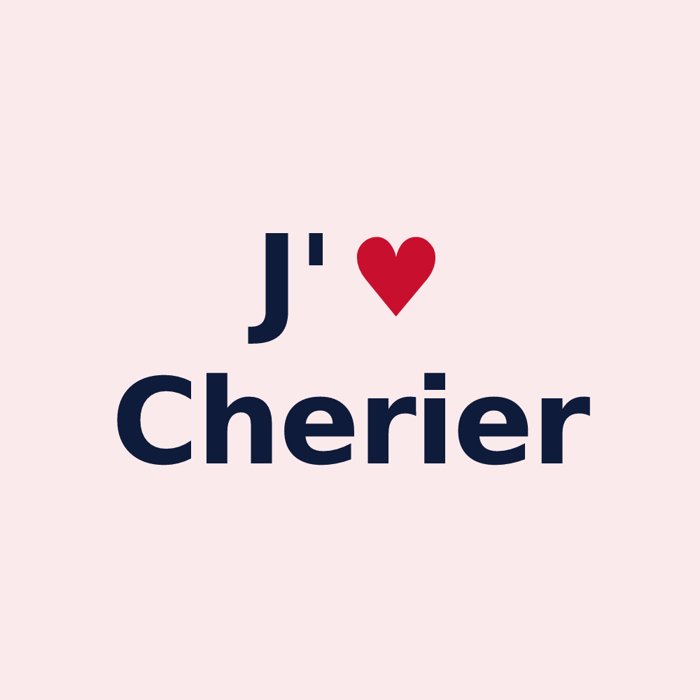 Magnet personnalisé Cherier — design J'aime Cherier
