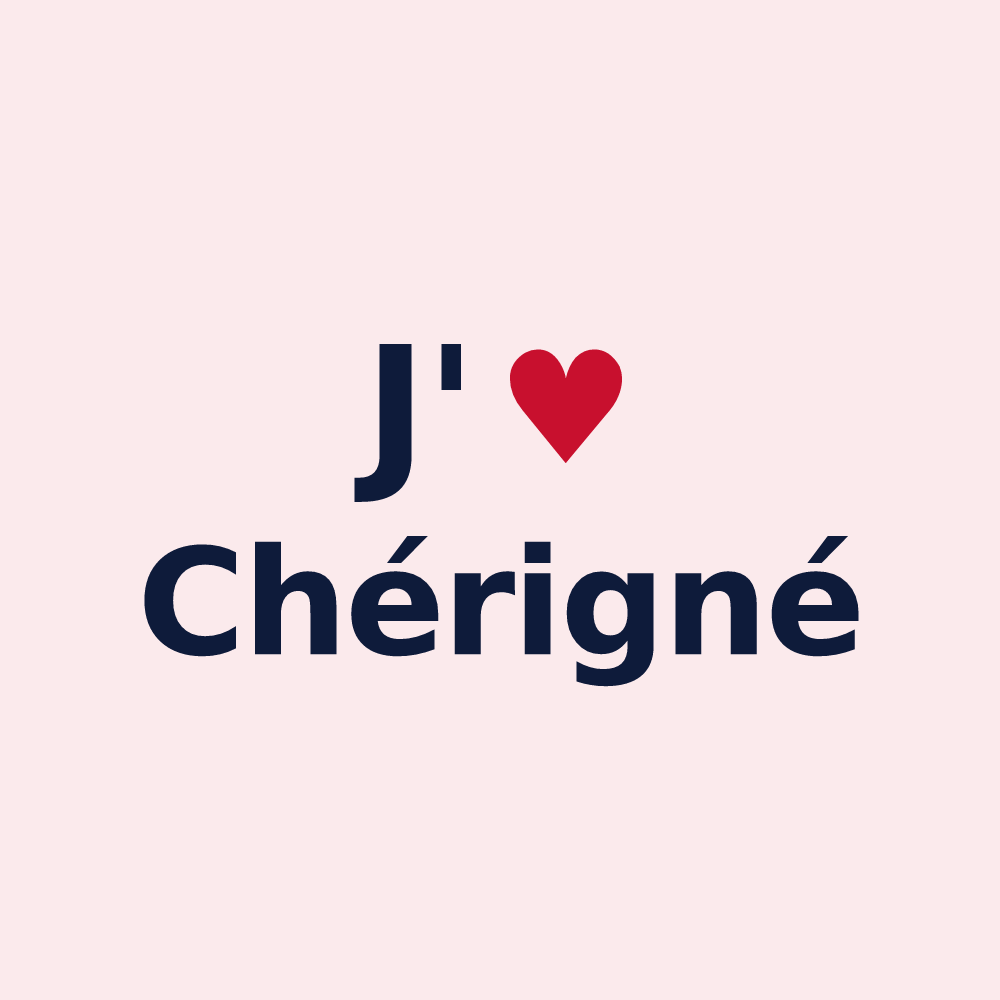 Magnet personnalisé Chérigné — design J'aime Chérigné