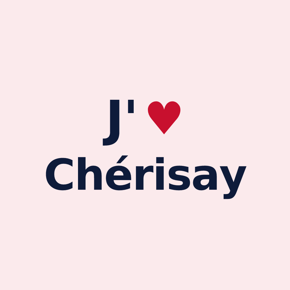 Magnet personnalisé Chérisay — design J'aime Chérisay