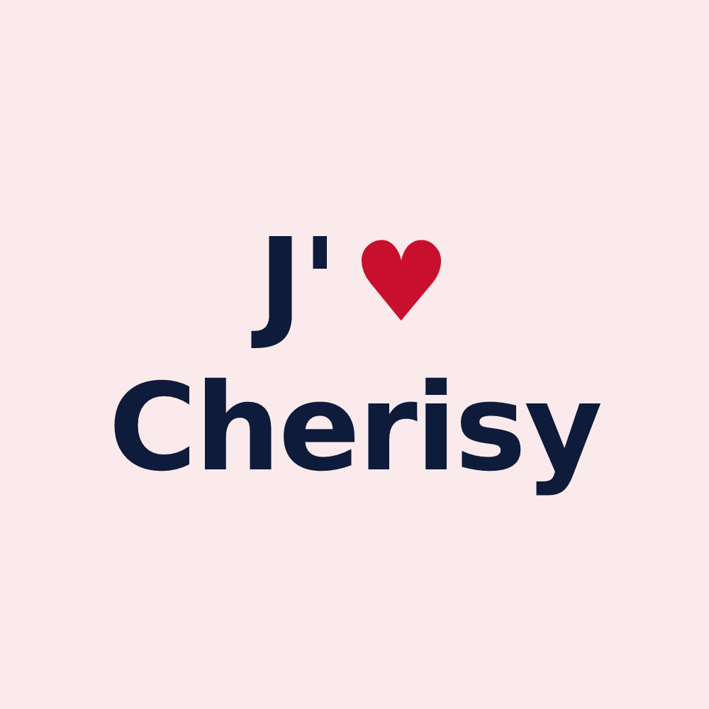 Magnet personnalisé Cherisy — design J'aime Cherisy