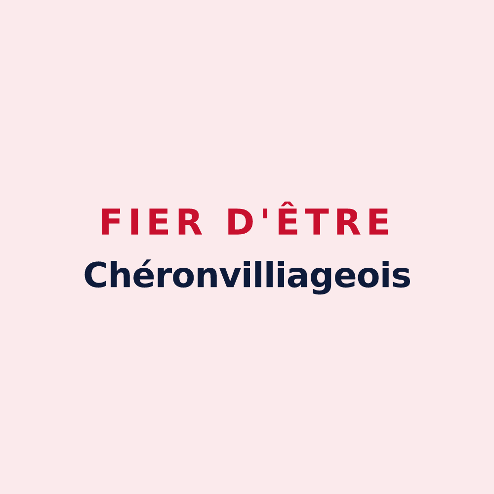 Magnet « Fier d'être Chéronvilliageois » — design pour Chéronvilliers