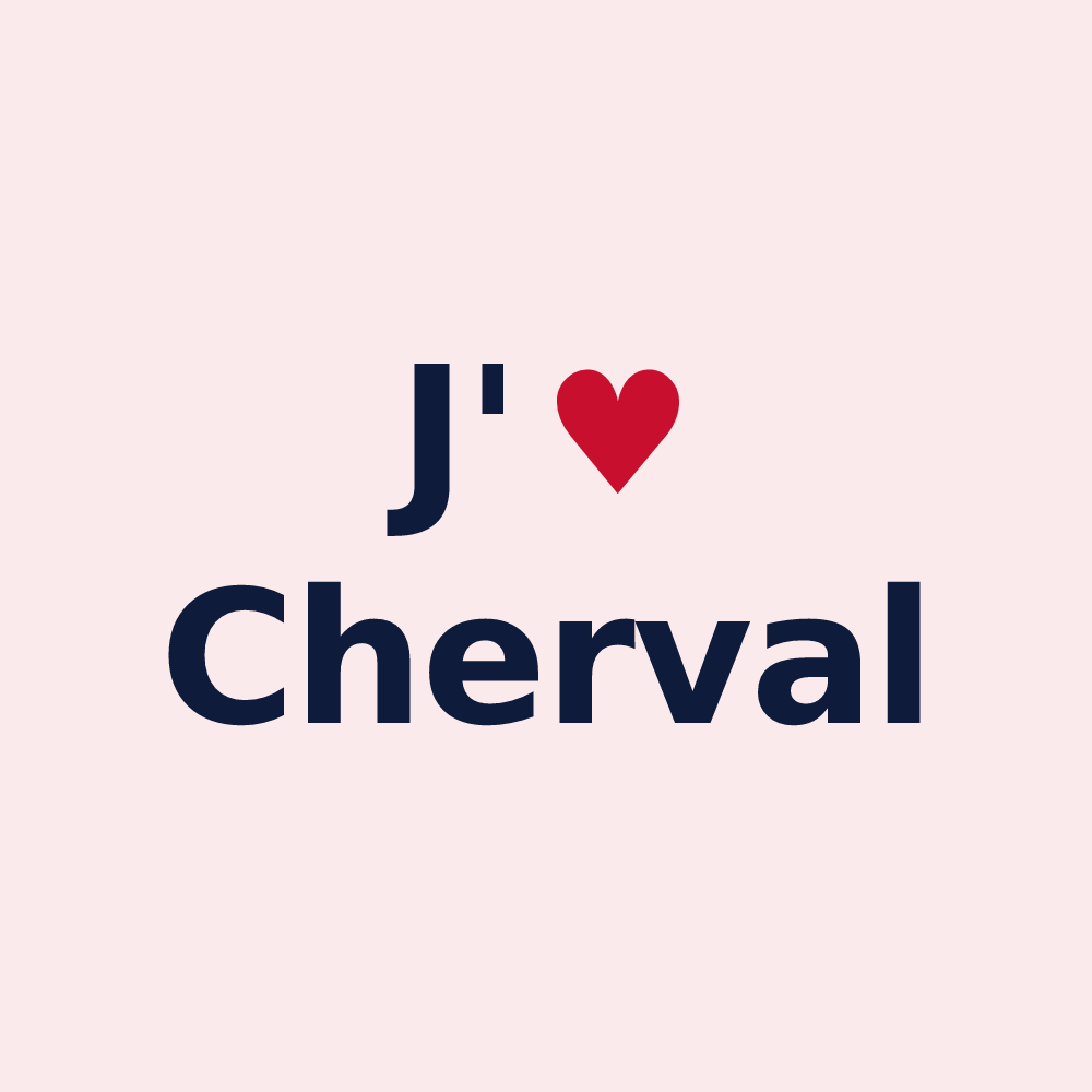 Magnet personnalisé Cherval — design J'aime Cherval