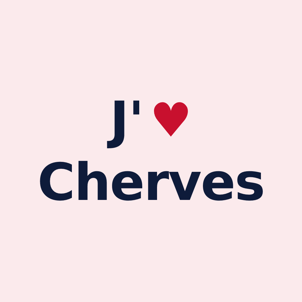 Magnet personnalisé Cherves — design J'aime Cherves