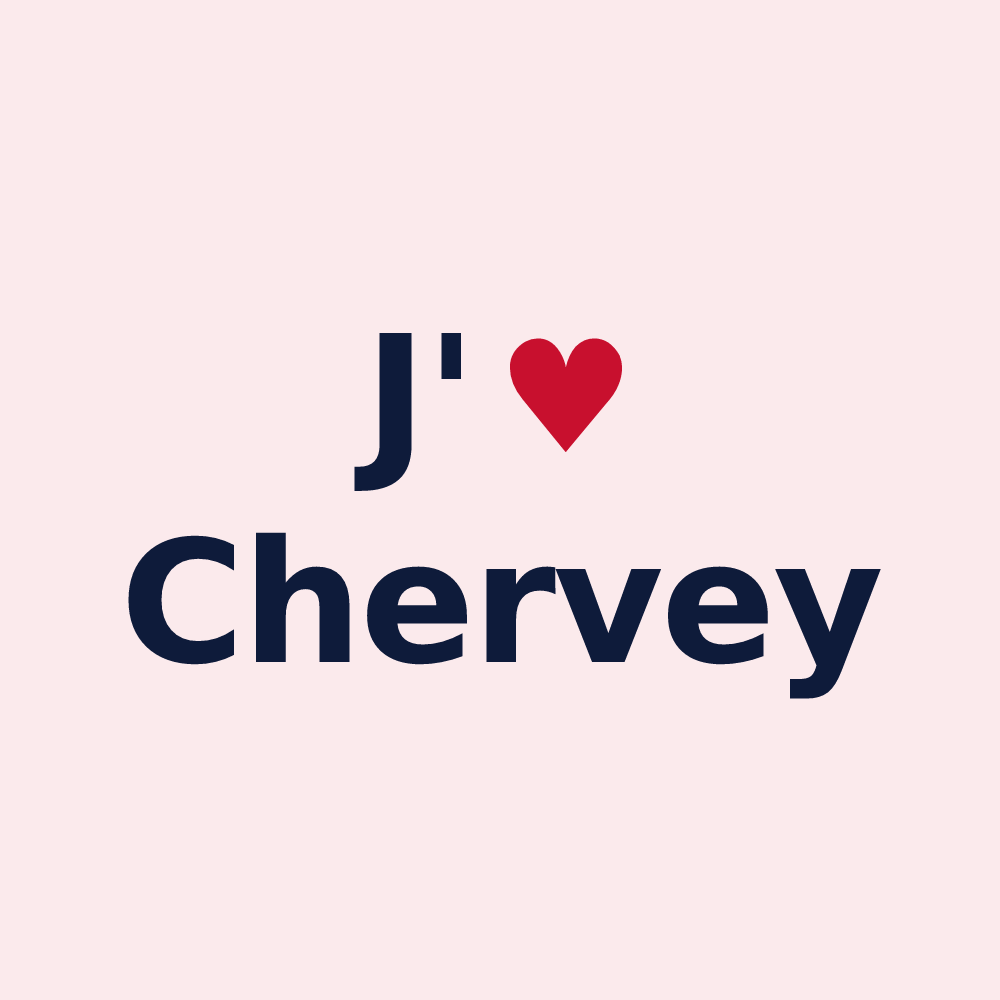 Magnet personnalisé Chervey — design J'aime Chervey