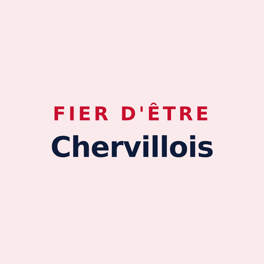 Magnet « Fier d'être Chervillois » — design pour Cherville