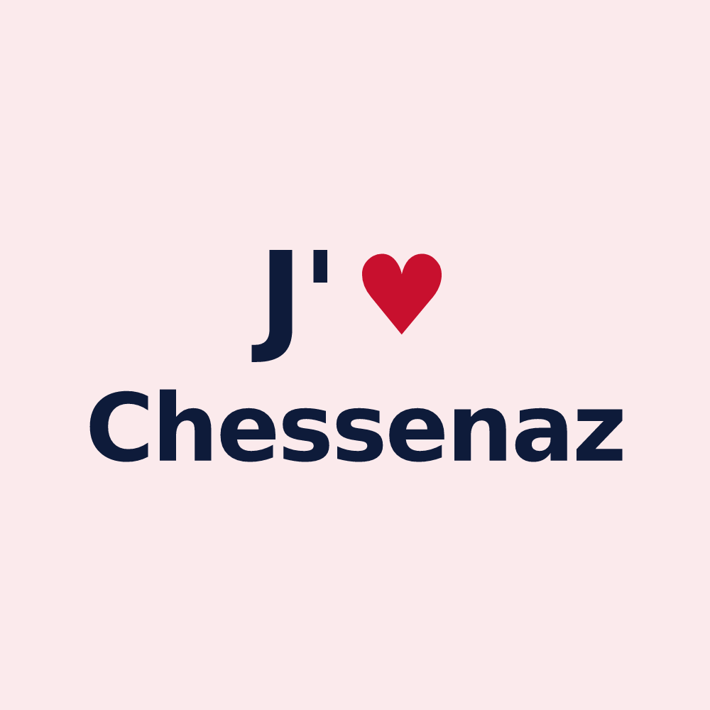 Magnet personnalisé Chessenaz — design J'aime Chessenaz
