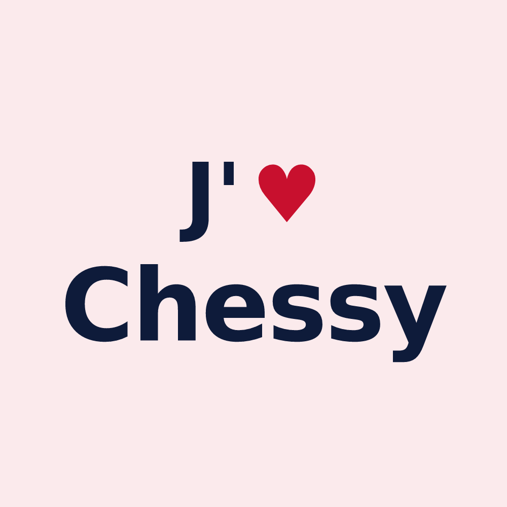 Magnet personnalisé Chessy — design J'aime Chessy