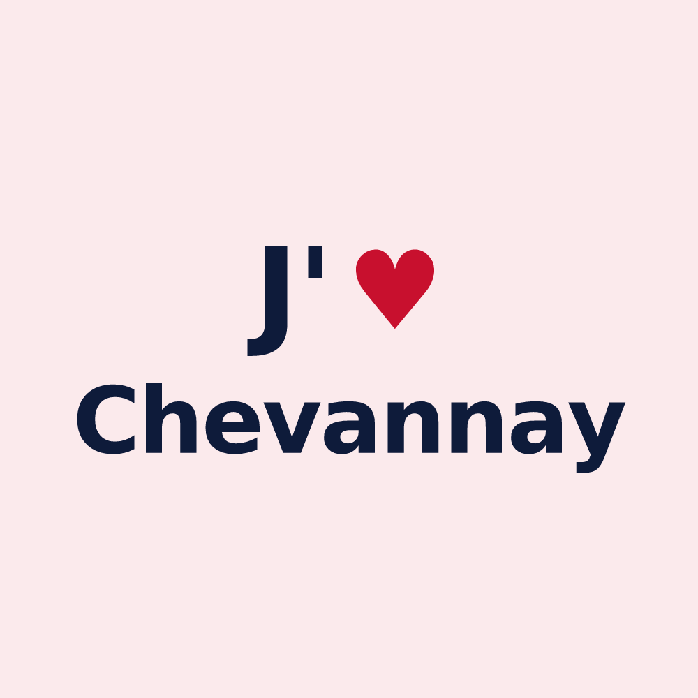 Magnet personnalisé Chevannay — design J'aime Chevannay