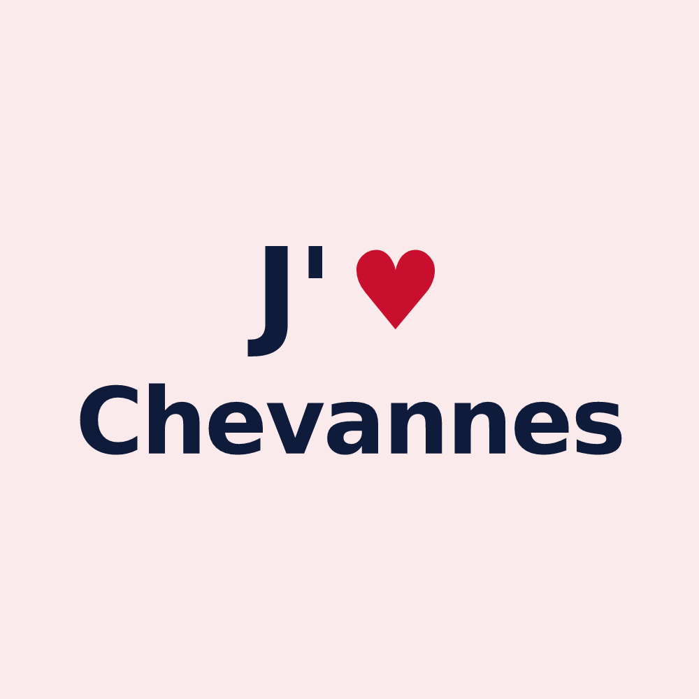 Magnet personnalisé Chevannes — design J'aime Chevannes