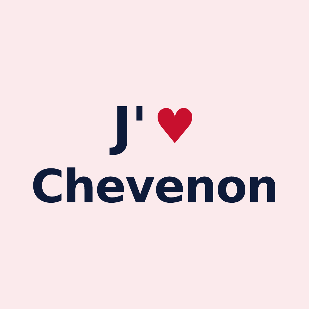 Magnet personnalisé Chevenon — design J'aime Chevenon