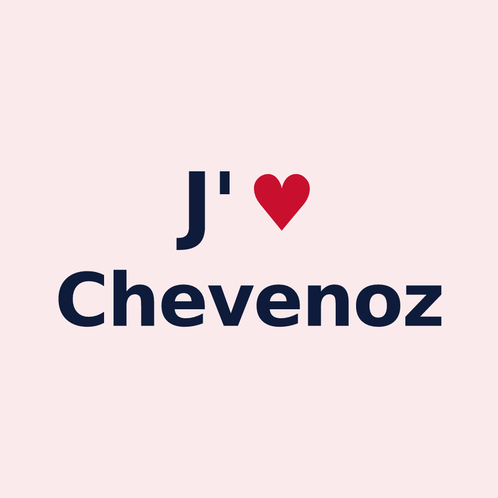 Magnet personnalisé Chevenoz — design J'aime Chevenoz