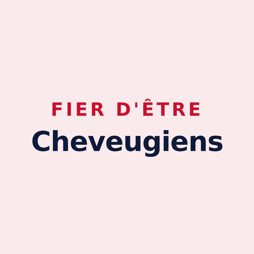 Magnet « Fier d'être Cheveugiens » — design pour Cheveuges