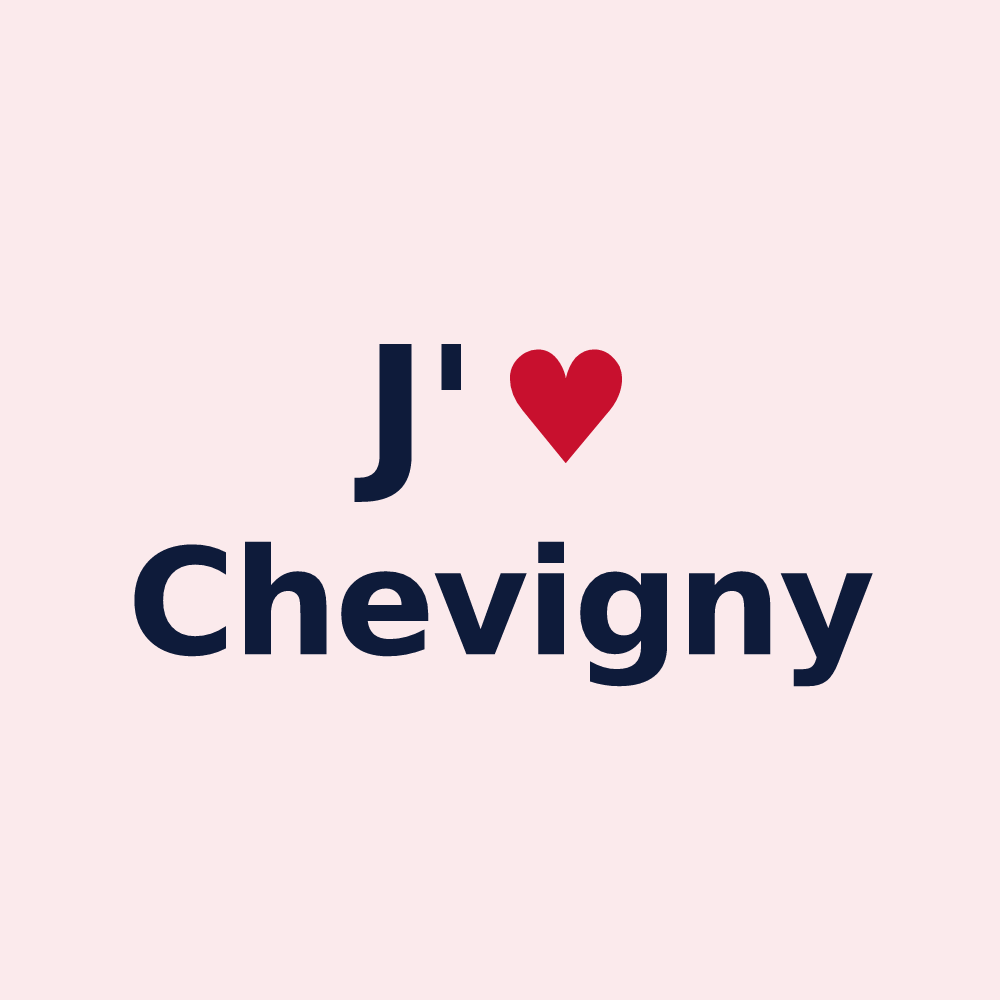Magnet personnalisé Chevigny — design J'aime Chevigny