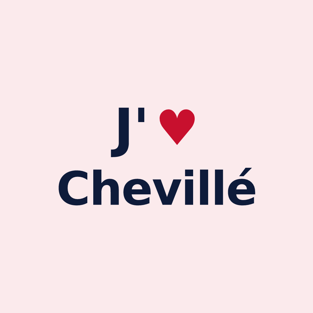 Magnet personnalisé Chevillé — design J'aime Chevillé