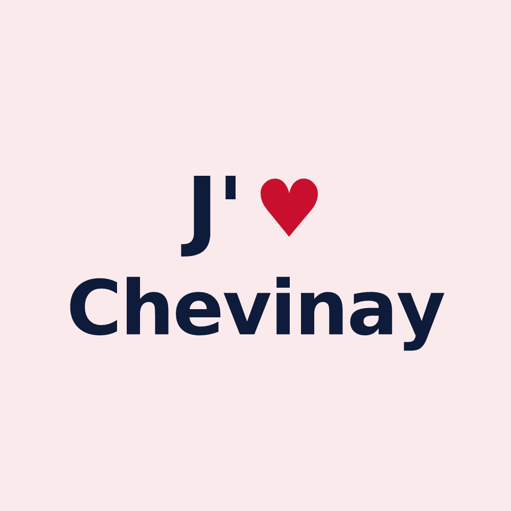 Magnet personnalisé Chevinay — design J'aime Chevinay