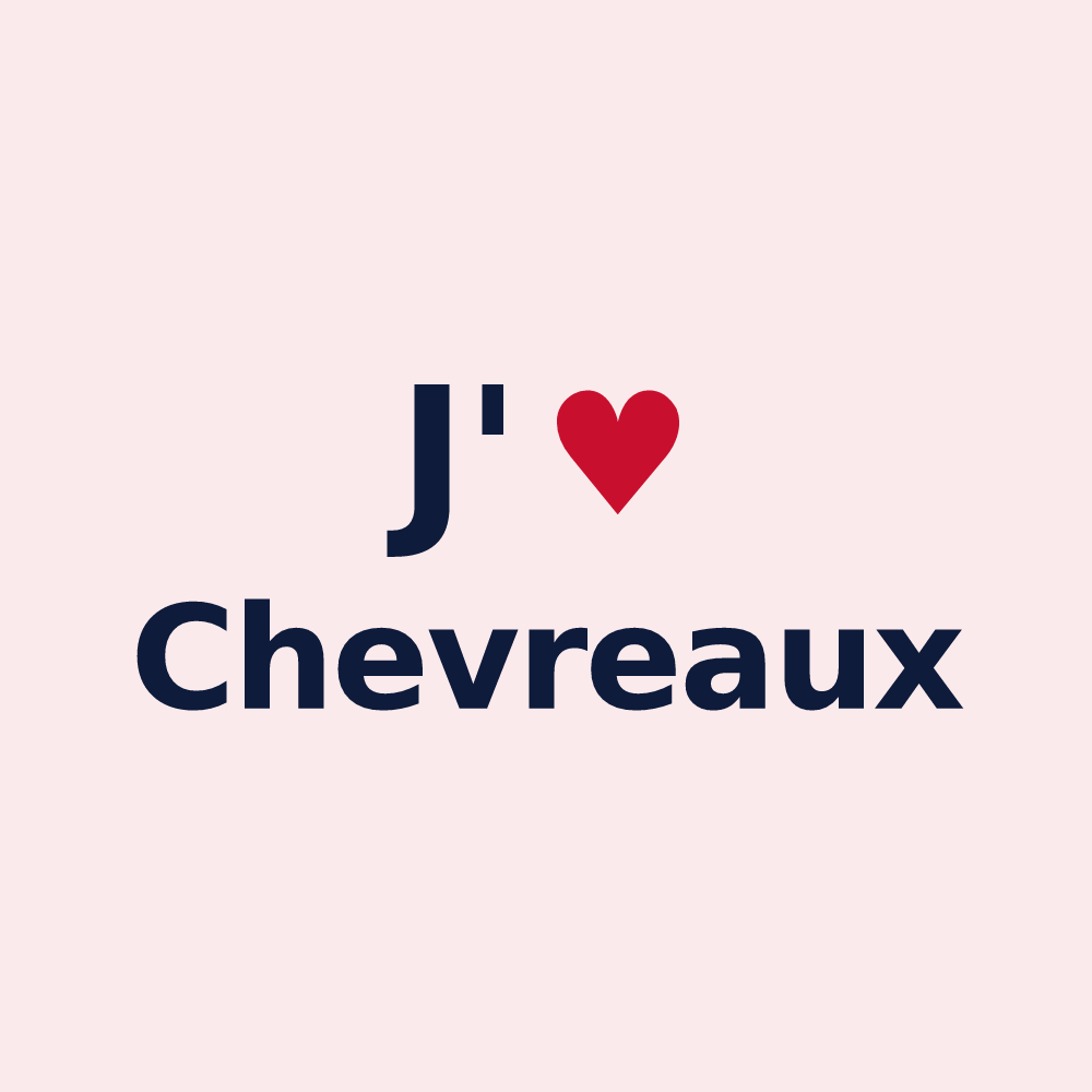 Magnet personnalisé Chevreaux — design J'aime Chevreaux