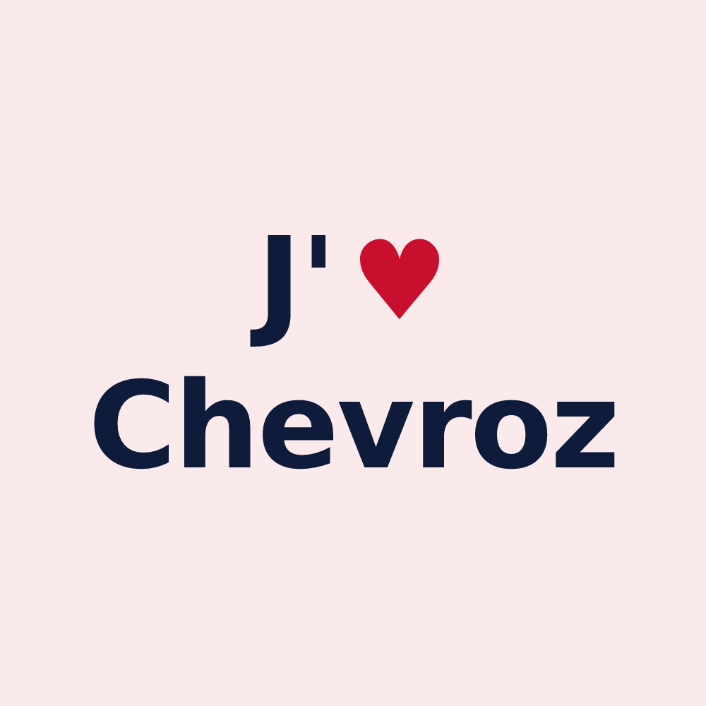 Magnet personnalisé Chevroz — design J'aime Chevroz