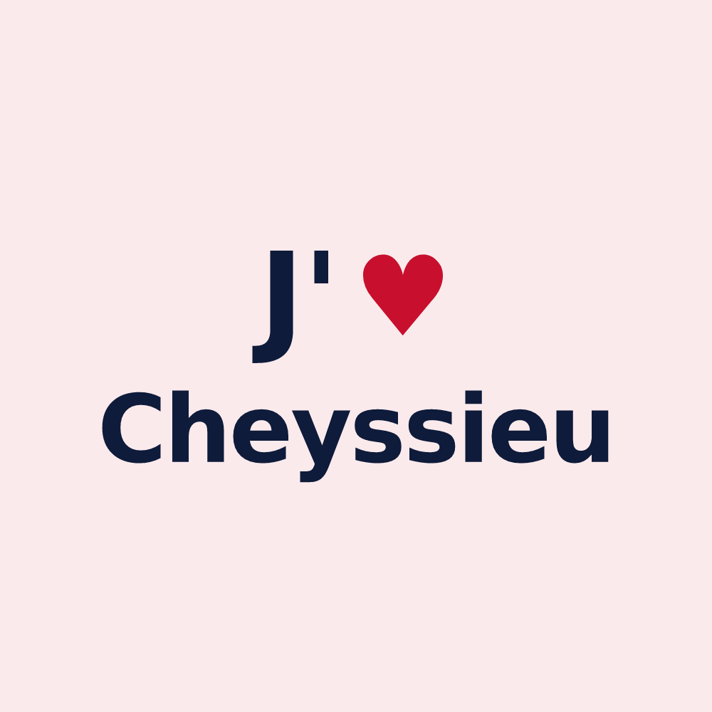 Magnet personnalisé Cheyssieu — design J'aime Cheyssieu