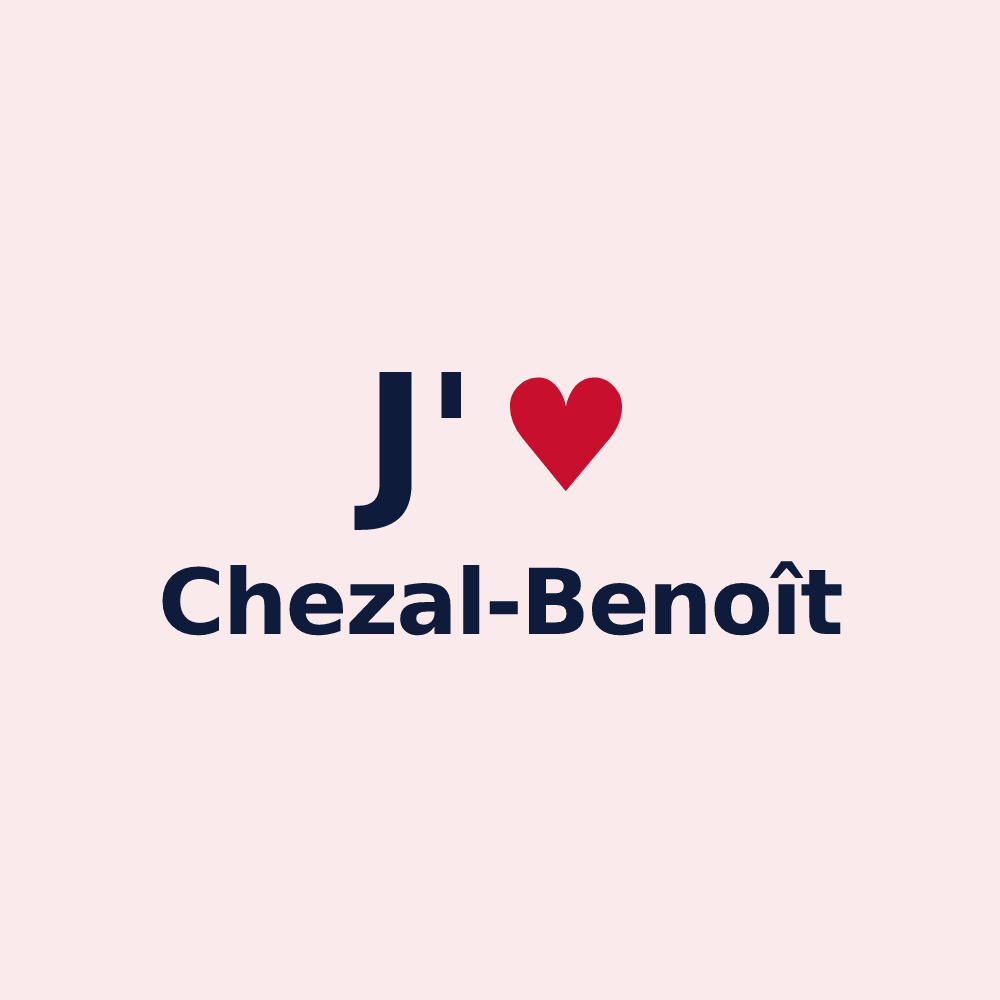 Magnet personnalisé Chezal-Benoît — design J'aime Chezal-Benoît