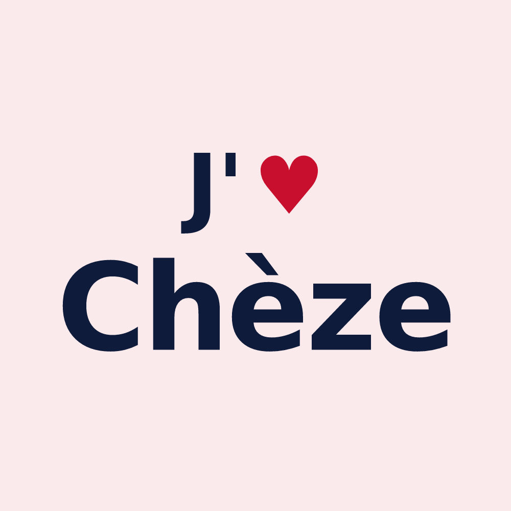 Magnet personnalisé Chèze — design J'aime Chèze