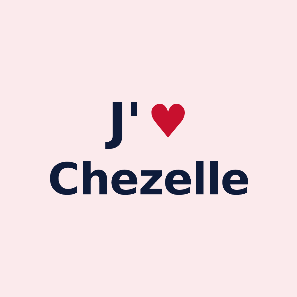 Magnet personnalisé Chezelle — design J'aime Chezelle