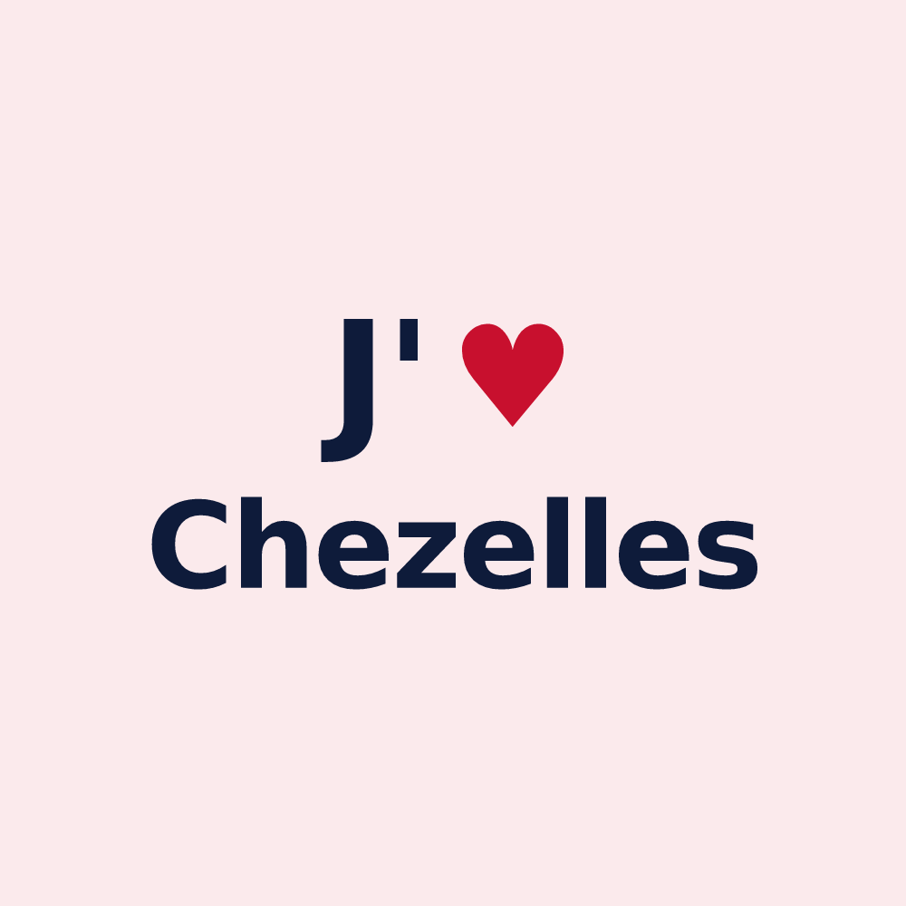 Magnet personnalisé Chezelles — design J'aime Chezelles