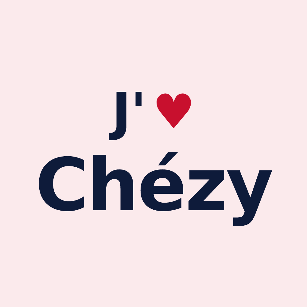 Magnet personnalisé Chézy — design J'aime Chézy