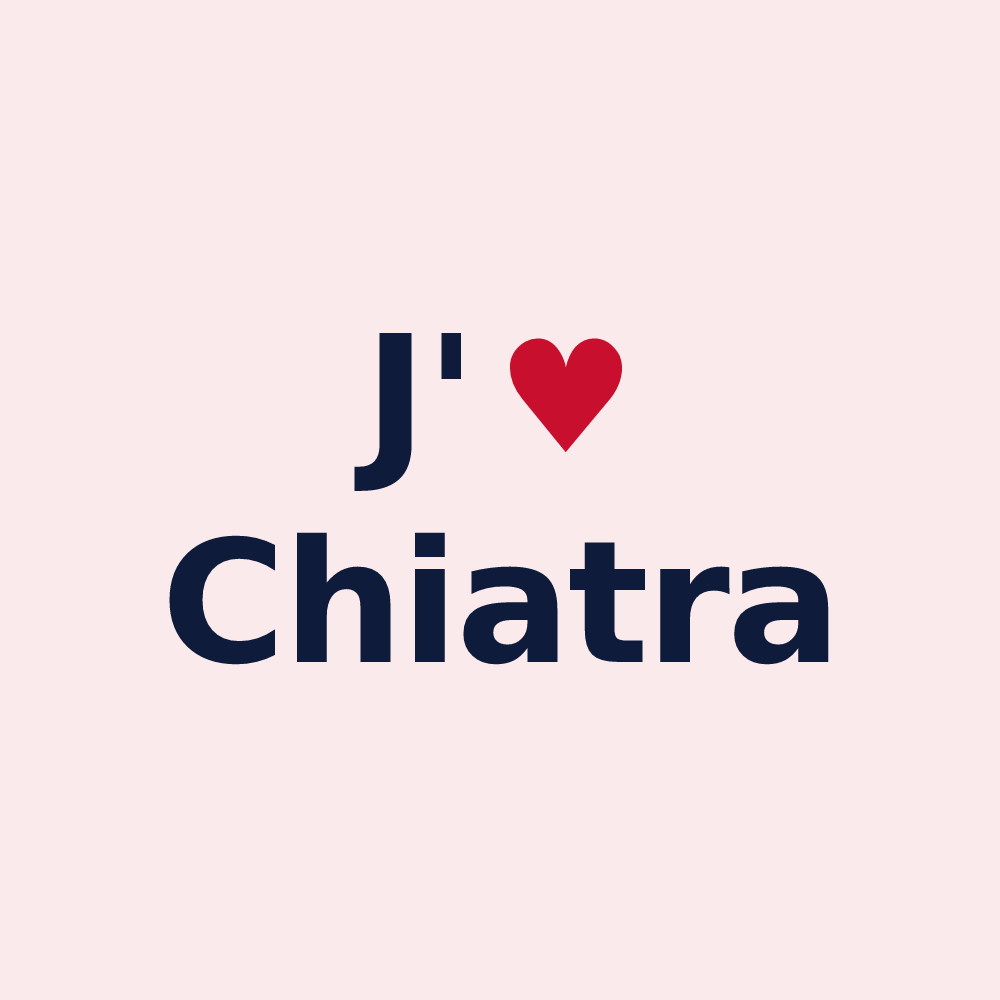 Magnet personnalisé Chiatra — design J'aime Chiatra