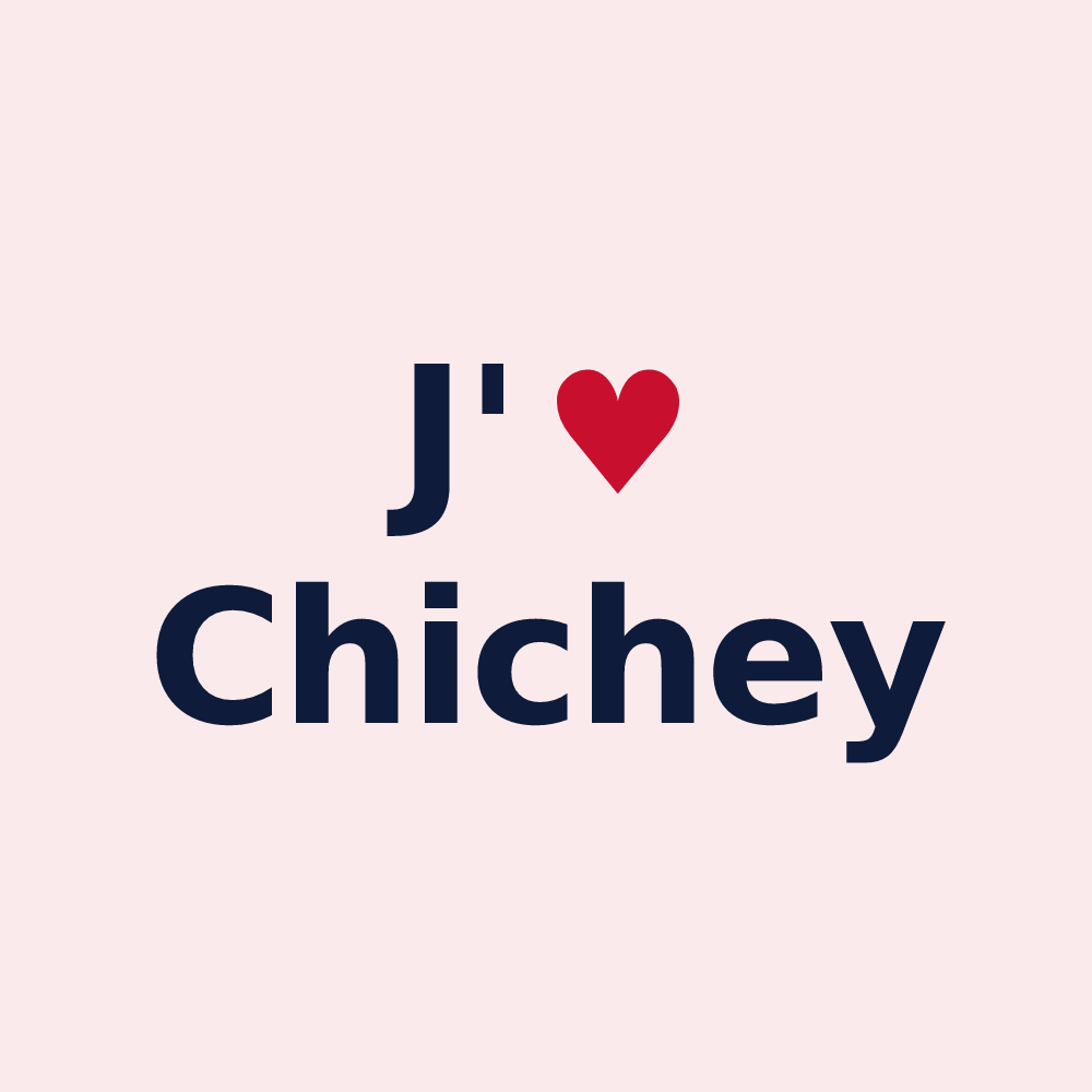 Magnet personnalisé Chichey — design J'aime Chichey